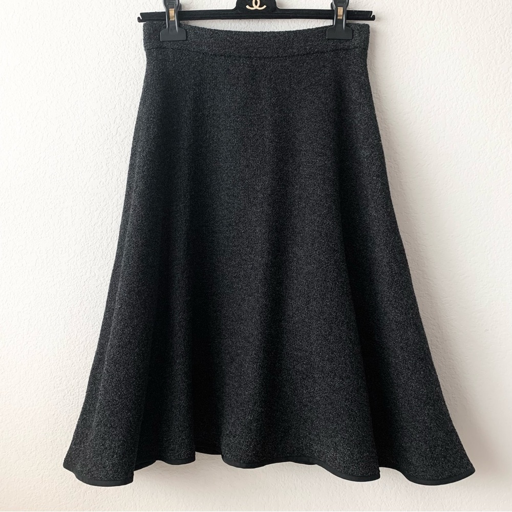 Louis Vuitton wool blend knit flare skirt